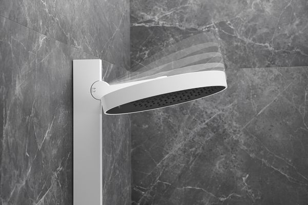 Hansgrohe Showerpipe Rainfinity 360 1jet matt, 1400 x 482 x 450 mm, Farbe weiß Bild 3