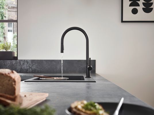 Hansgrohe Spültischmischer 210 Talis M54 Ausziehbrause 2jet matt, 435 mm, Farbe schwarz Bild 7