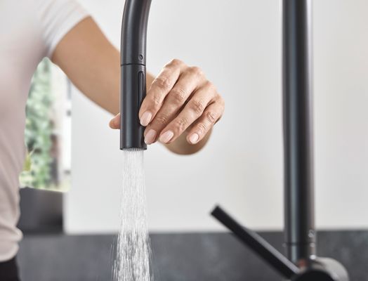 Hansgrohe Spültischmischer 210 Talis M54 Ausziehbrause 2jet matt, 435 mm, Farbe schwarz Bild 3