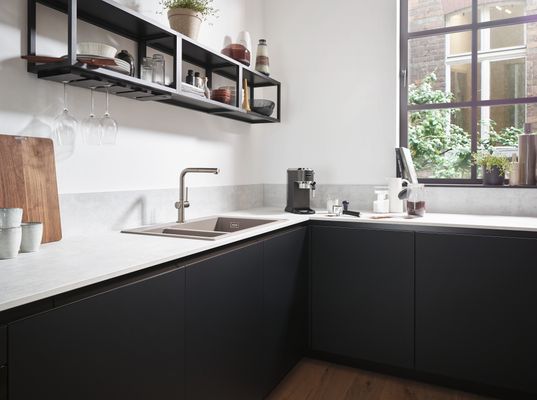 Hansgrohe Spültischmischer 270 Talis M54 Ausziehauslauf 1jet sBox edelstahl-optik, 296 mm, Farbe silber Bild 4