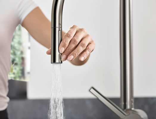 Hansgrohe Spültischmischer 210 Talis M54 Ausziehbrause 2jet edelstahl-optik, 435 mm, Farbe silber Bild 3