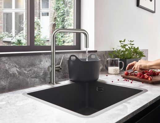 Hansgrohe Spültischmischer U 220 Talis M54 1jet edelstahl-optik, 339 mm, Farbe silber Bild 4