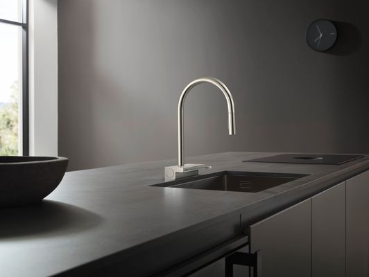 Hansgrohe Spültischmischer 170 Aquno Select M81 Ausziehbrause 3jet sBox edelstahl-optik, 390 mm, Farbe silber Bild 3