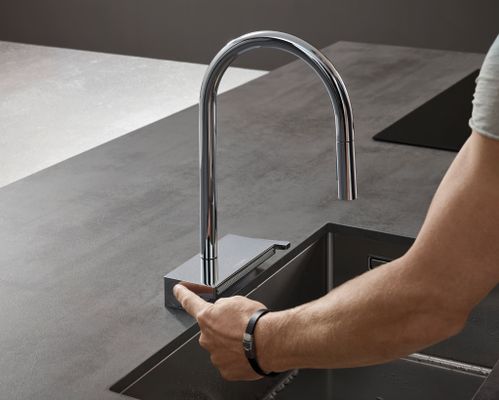 Hansgrohe Spültischmischer 170 Aquno Select M81 Ausziehbrause 3jet, 390 mm, Farbe chrom Bild 32