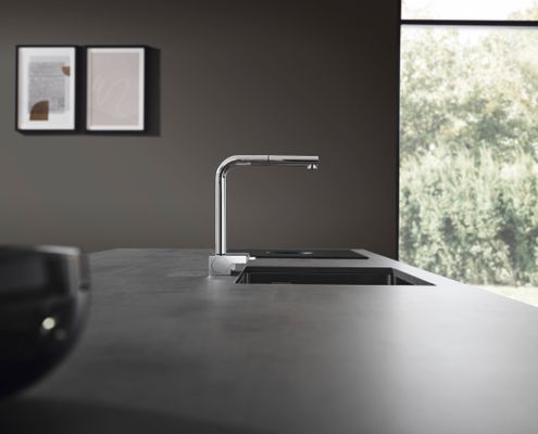 Hansgrohe Spültischmischer 250 Aquno Select M81 Ausziehauslauf 2jet sBox, 281 mm, Farbe chrom Bild 5