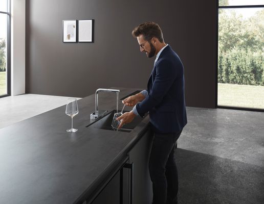 Hansgrohe Spültischmischer 250 Aquno Select M81 Ausziehauslauf 2jet sBox, 281 mm, Farbe chrom Bild 6