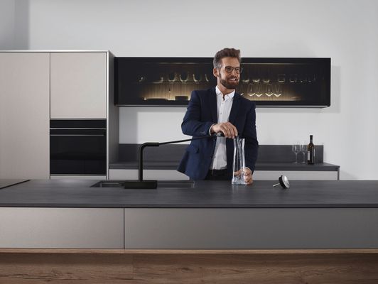 Hansgrohe Spültischmischer 250 Aquno Select M81 Ausziehauslauf 2jet matt, 281 mm, Farbe schwarz Bild 5