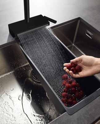 Hansgrohe Spültischmischer 170 Aquno Select M81 Ausziehbrause 3jet sBox matt, 390 mm, Farbe schwarz Bild 5