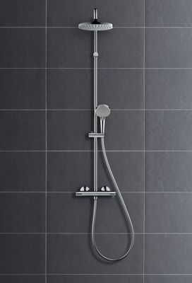 Hansgrohe Showerpipe Vernis Blend 200 1-strahlig, mit Thermostat, verchromt, 1230 x 277 x 528 mm, Farbe chrom Bild 19