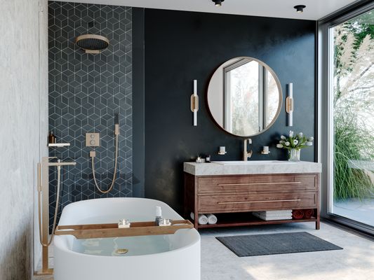 Hansgrohe Zahnputzbecher AddStoris brushed, 94 x 81 x 91 mm, Farbe bronze Bild 6