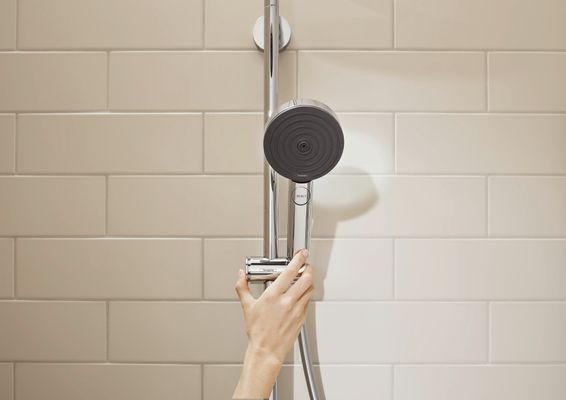 Hansgrohe Showerpipe Pulsify S 260 1-strahlig EcoSmart, mit AP-Brausethermostat, 1137 x 413 x 591 mm, Farbe chrom Bild 3