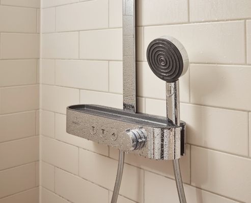 Hansgrohe Showerpipe Pulsify S 260 2-strahlig, mit AP-Brausethermostat, 1104 x 413 x 276 mm, Farbe chrom Bild 29