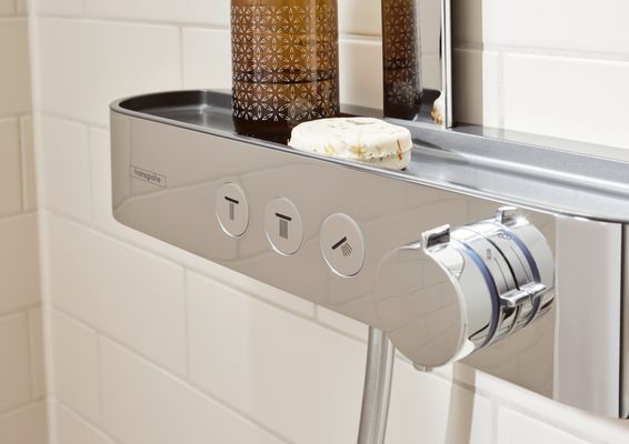 Hansgrohe Showerpipe Pulsify S 260 2-strahlig, mit AP-Brausethermostat, 1104 x 413 x 276 mm, Farbe chrom Bild 9