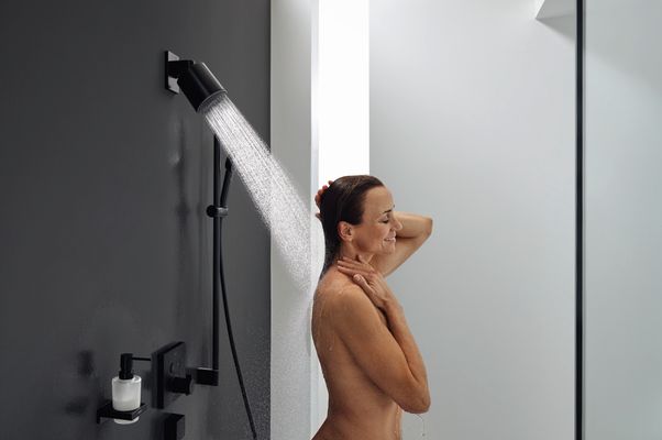 Hansgrohe Select S Brausegarnitur 105 3jet Brausestange 90 cm, EcoSmart, matt, Farbe schwarz Bild 4