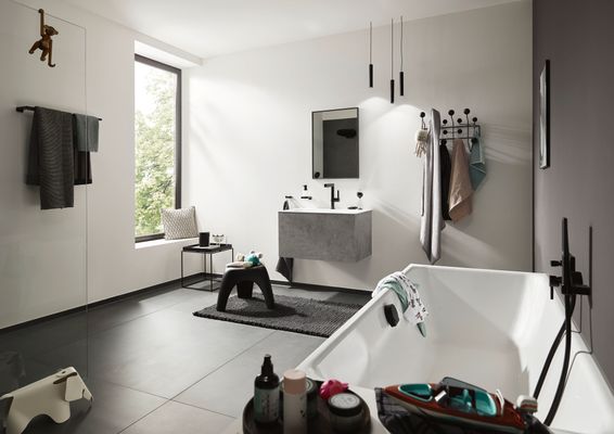 Hansgrohe Stabhandbrause Rainfinity 1jet 100 x 38 mm, matt, 230 mm, Farbe schwarz Bild 3