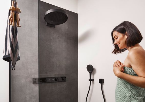 Hansgrohe Handbrause Rainfinity 130 3jet Ø, 3-Strahl, matt, 130 mm, Farbe schwarz Bild 5