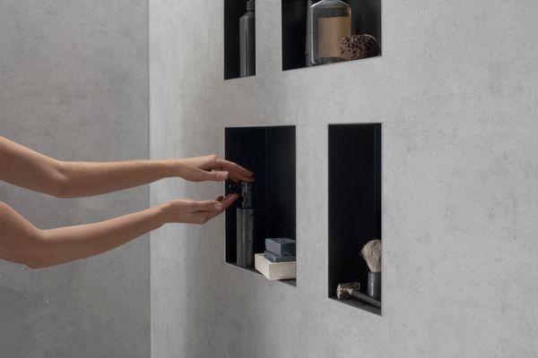 Hansgrohe Wandnische XtraStoris Minimalistic rahmenlos 300 x 300 x 100 mm MSW, 390 x 390 mm Bild 15