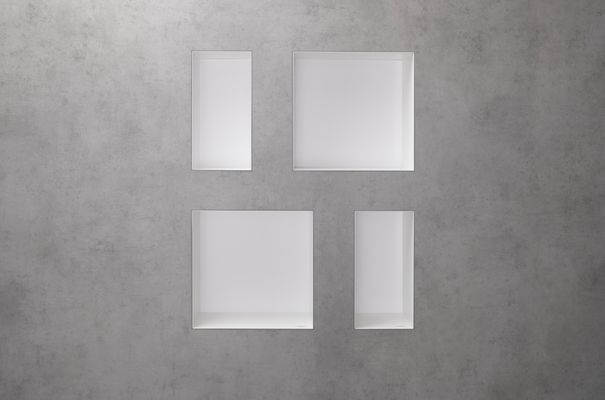 Hansgrohe Wandnische XtraStoris Minimalistic rahmenlos 300 x 300 x 100 mm MW, 390 x 390 mm, Farbe weiß Bild 8