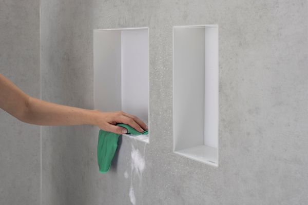Hansgrohe Wandnische XtraStoris Minimalistic rahmenlos 300 x 300 x 100 mm MW, 390 x 390 mm, Farbe weiß Bild 10