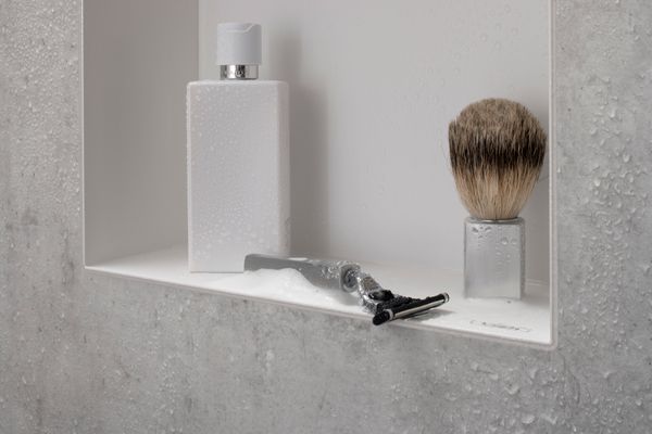 Hansgrohe Wandnische XtraStoris Minimalistic rahmenlos 300 x 300 x 100 mm MW, 390 x 390 mm, Farbe weiß Bild 3
