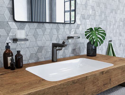 Hansgrohe Zahnputzbecher AddStoris brushed, 94 x 81 x 91 mm, Farbe black chrome Bild 8
