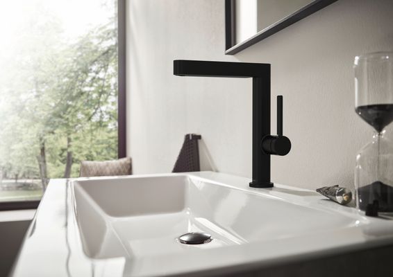 Hansgrohe Waschtischmischer 230 Finoris Schwenkauslauf matt, Farbe schwarz Bild 5