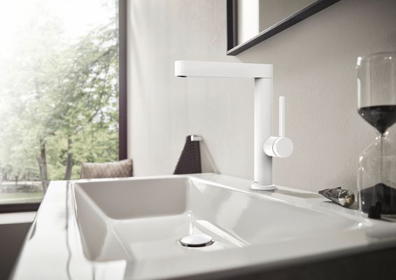 Hansgrohe Waschtischmischer 230 Finoris Schwenkauslauf matt, Farbe weiß Bild 4