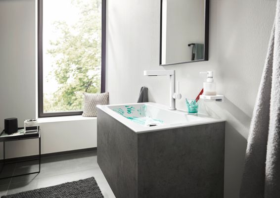 Hansgrohe Lotionspender AddStoris matt, 158 x 81 x 118 mm, Farbe weiß Bild 4
