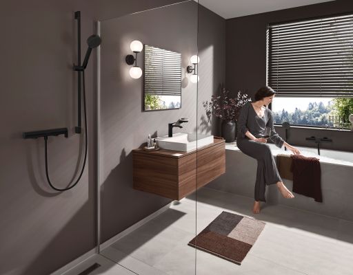 Hansgrohe AP-Wannenmischer, Farbe schwarz Bild 4