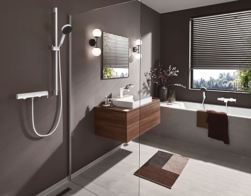 Hansgrohe Brausenmischer Aufputz Vivenis matt, Farbe weiß Bild 4