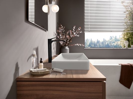 Hansgrohe Einhebel-Waschtischmischer 250 Highriser, ohne Ablaufgarnitur, Farbe schwarz Bild 4