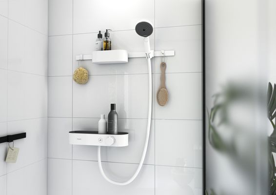 Hansgrohe Bundle WallStoris 105 3jet Brausethermosstat 700 matt, Farbe weiß Bild 5