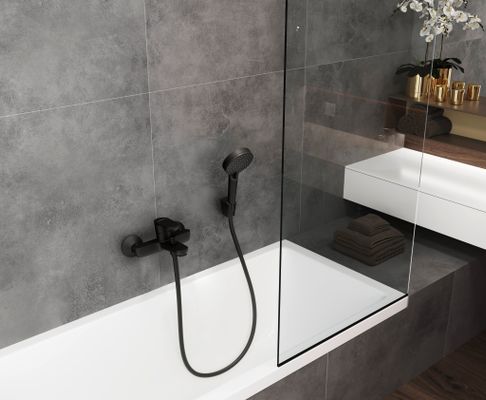 Hansgrohe Wannenmischer Aufputz Vernis Blend matt, Farbe schwarz Bild 3