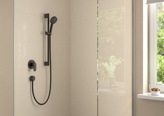 Hansgrohe Wandanschlussbogen, mit Rückflussverhinderer, Farbe schwarz Bild 4