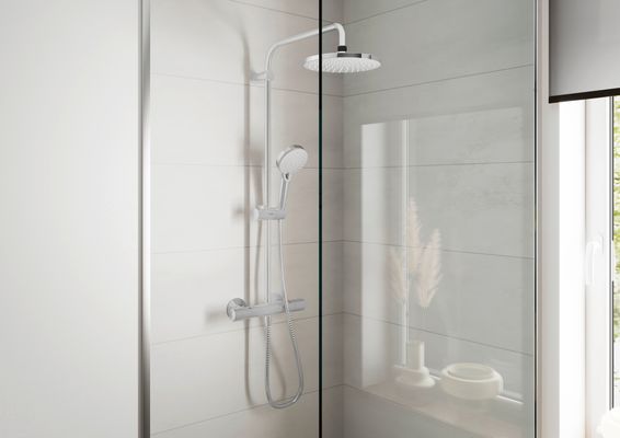 Hansgrohe Showerpipe Vernis Blend 200 1-strahlig, mit Thermostat, EcoSmart, 1424 x 276 x 512 mm, Farbe chrom Bild 13