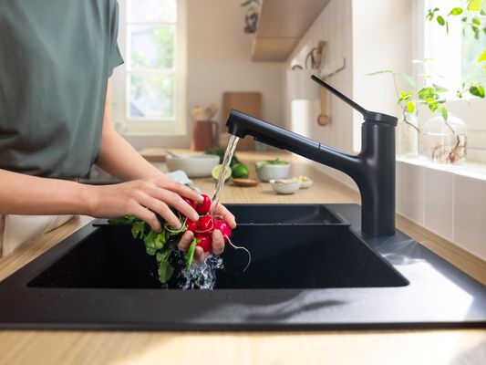 Hansgrohe Spültischmischer 150 Zesis M33 Ausziehbrause 2jet matt, Farbe schwarz Bild 4