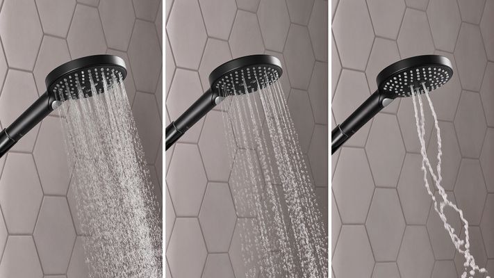 Hansgrohe Showerpipe Raindance Select S240 1jet, PowderRain, KB 240 mm, matt, 1109 x 305 x 582 x 582 mm, Farbe schwarz Bild 8