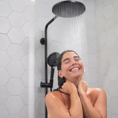 Hansgrohe Showerpipe Raindance Select S240 1jet, PowderRain, KB 240 mm, matt, 1109 x 305 x 582 x 582 mm, Farbe schwarz Bild 14