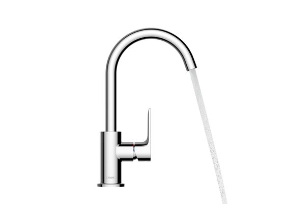 Hansgrohe E Einhebel-Waschtischmischer 210 Schwenkauslauf, mit Zugstange, Farbe chrom Bild 2