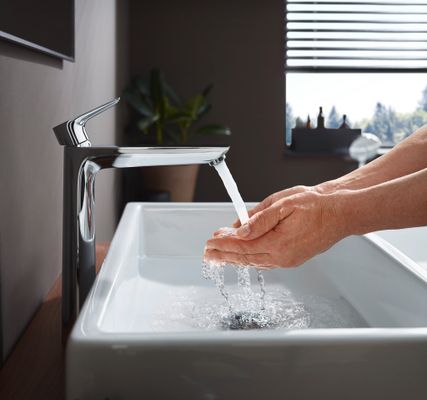 Hansgrohe Einhebel-Waschtischmischer hoch, ComfortZone 240, ohne Ablaufgarnitur, Ausladung 183 mm, 292 x 183 mm, Farbe chrom Bild 9