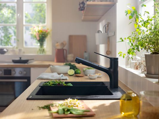 Hansgrohe Spültischmischer 150 Zesis M33 Ausziehbrause 2jet matt, Farbe schwarz Bild 8