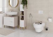 Hansgrohe Handbrause Bidette S, für Kaltwasser, mit Schlauch 1250 mm und Porter, chrom, Farbe hochglanz Bild 4