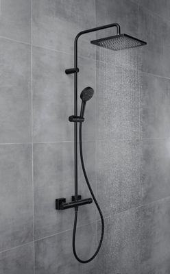 Hansgrohe Showerpipe Vernis Shape 240 1-strahlig, mit Thermostat, 1124 x 277 x 547 mm, Farbe schwarz Bild 19