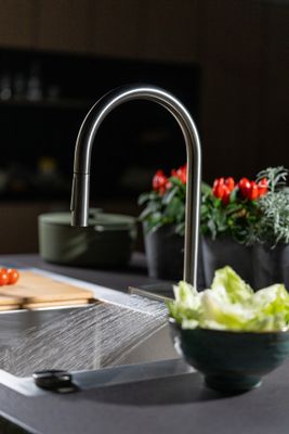 Hansgrohe Spültischmischer 170 Aquno Select M81 Ausziehbrause 3jet sBox edelstahl-optik, 390 mm, Farbe silber Bild 11