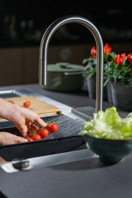 Hansgrohe Spültischmischer 170 Aquno Select M81 Ausziehbrause 3jet sBox edelstahl-optik, 390 mm, Farbe silber Bild 12