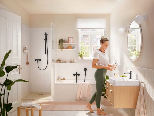 Hansgrohe Wannenmischer Aufputz Rebris S MSW, Farbe schwarz Bild 5