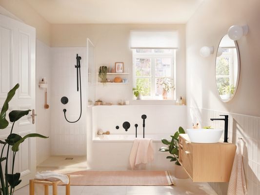 Hansgrohe Waschtischmischer Rebris S 240 CoolStart mit Zugstange MSW, Farbe schwarz Bild 4