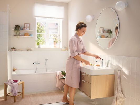 Hansgrohe AP-Wannenmischer, Farbe chrom Bild 9