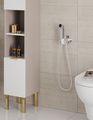 Hansgrohe Handbrause Bidette S, für Kaltwasser, mit Schlauch 1250 mm und Porter, chrom, Farbe hochglanz Bild 3