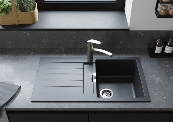 Hansgrohe Einhebel-Spültischbatterie 160 Focus schwenkbarer Auslauf, Edelstahl Optik, Farbe silber Bild 6